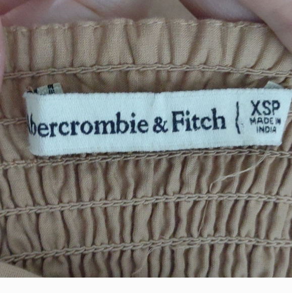 Amber & Fitch Puff Sleeve Babydoll Neutral Princess Dress - Picture 8 of 9